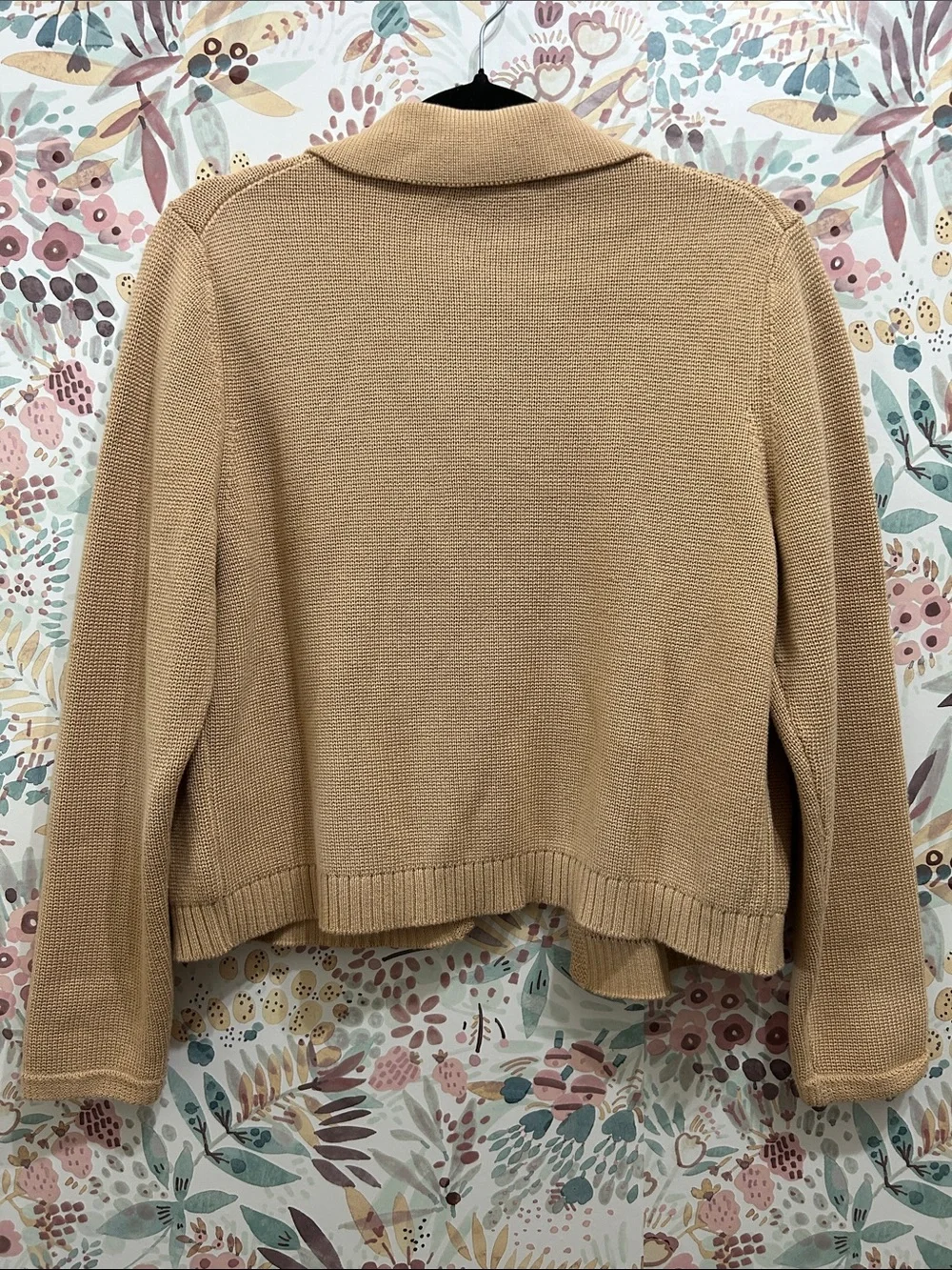J. Crew NWT Marielle Crop Cardigan Jacket Size Medium Knit Cotton In Camel Tan